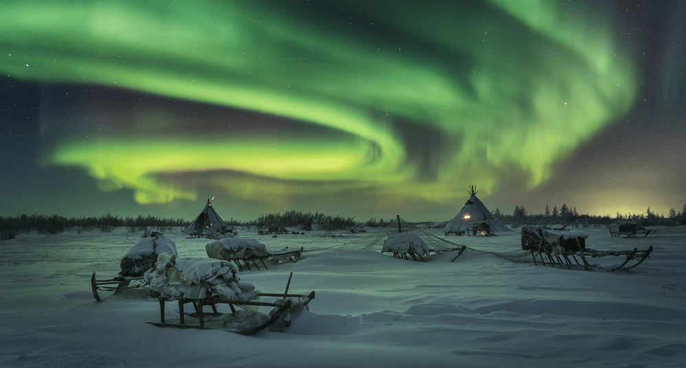 Как поймать северное сияние в Мурманской области и на Ямале