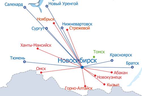 Карта норильск новый уренгой