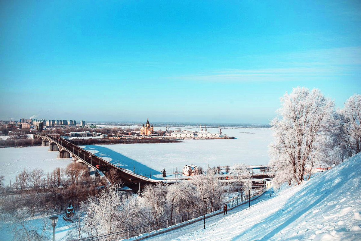 Зимний фон для рабочего стола Нижний Новгород